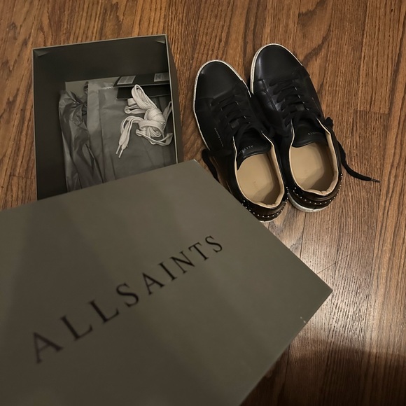 NWT AllSaints Sheer Stud Sneakers - Size US 10 - Picture 1 of 11